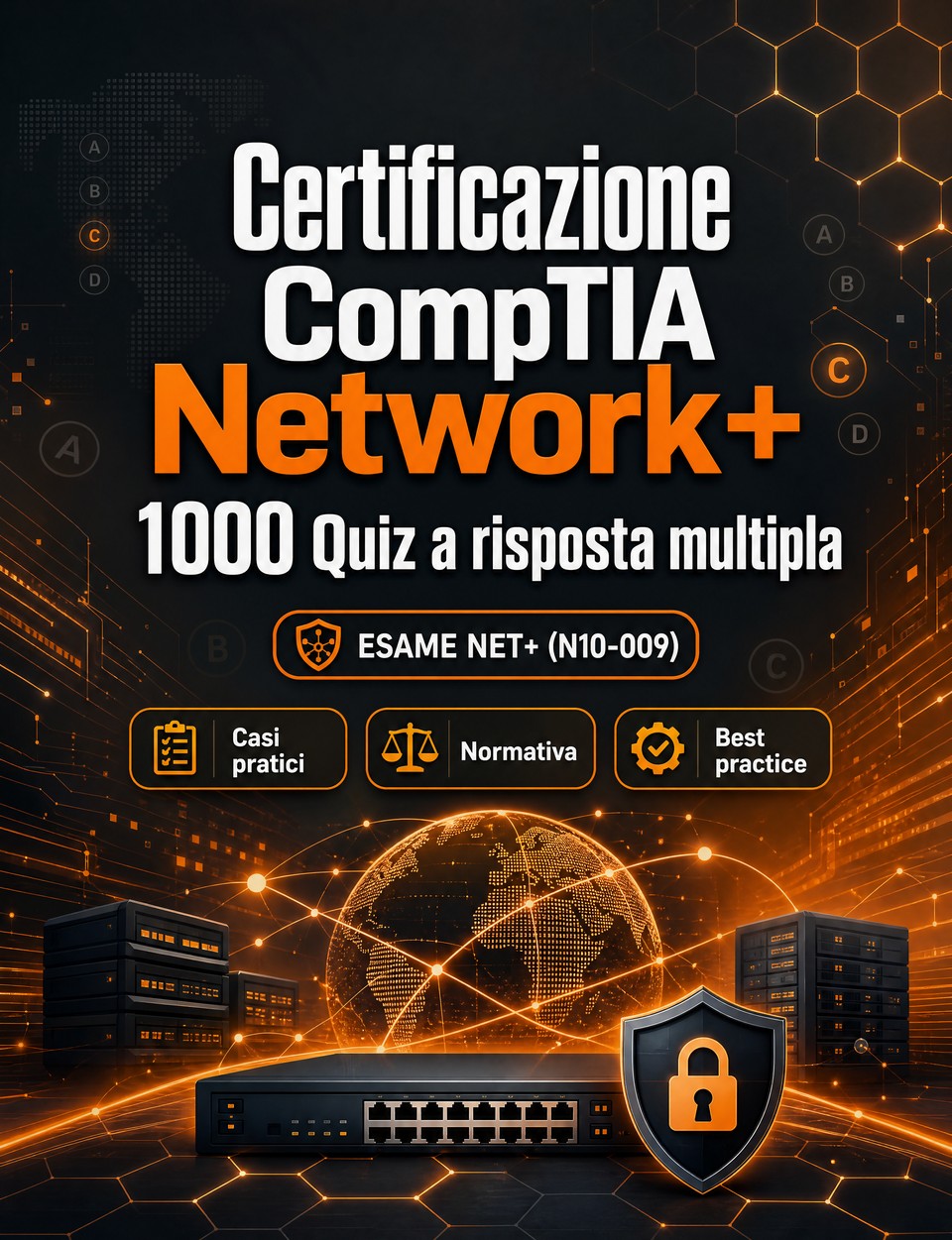 Certificazione CompTIA Network+ 2026-2027 : 1000 Quiz a risposta multipla — Preparazione esame NET+: QCM Casi pratici, Normativa, Best practice, Sicurezza, Simulazione quiz  con quiz commentati