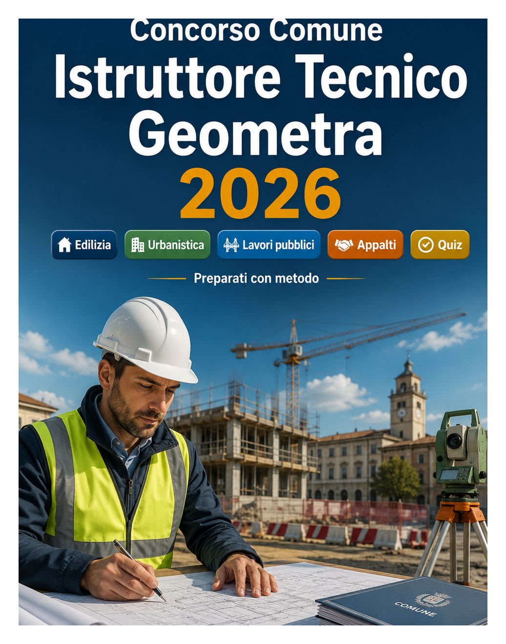 Concorso Comune Istruttore Tecnico Geometra 2026 Concorso Comune Istruttore Tecnico Geometra 2026 — Edilizia, urbanistica, lavori pubblici, sicurezza, appalti, ambiente, diritto amministrativo e quiz