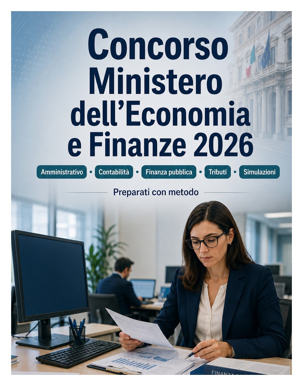Concorso Ministero dell'Economia e Finanze 2026 — Diritto amministrativo, contabilità pubblica, economia, finanza pubblica, tributi, informatica e simulazioni