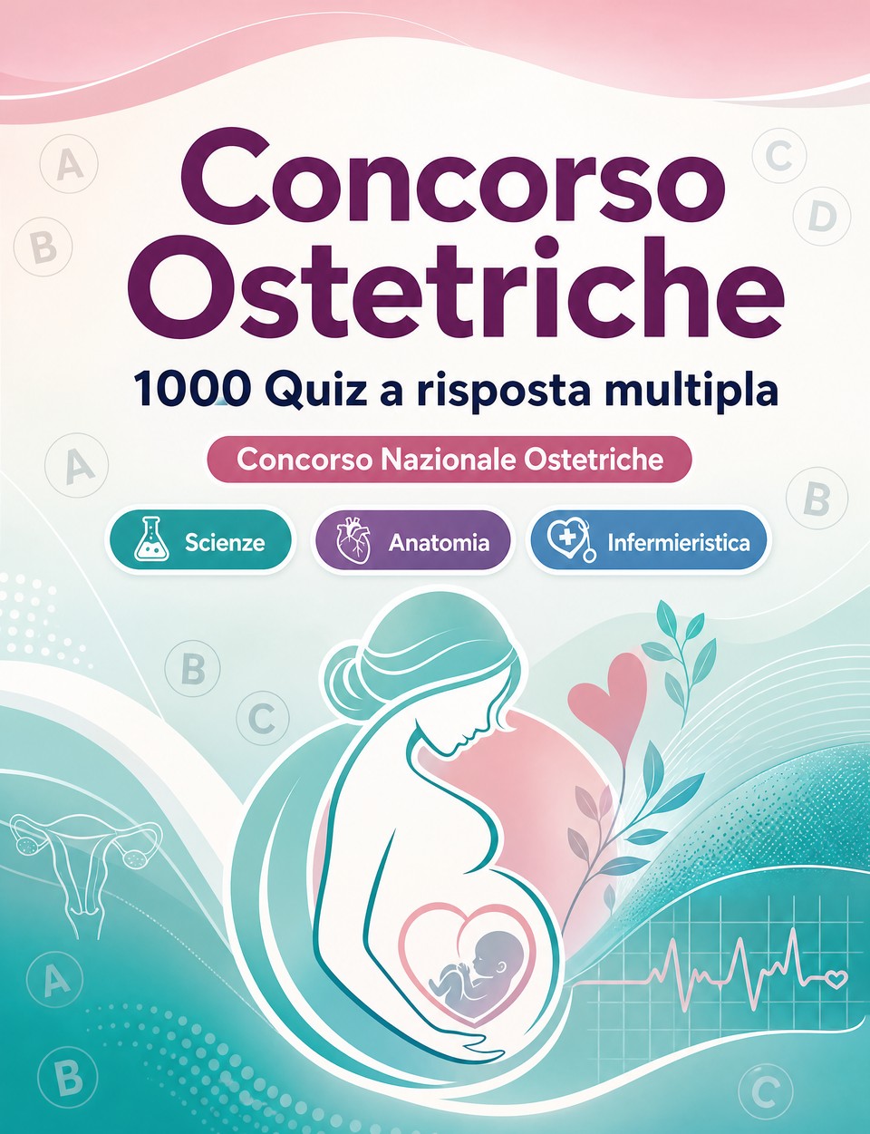Concorso Ostetriche 2026-2027 : 1000 Quiz a risposta multipla — Preparazione al concorso: QCM Scienze, Anatomia, Infermieristica, Psicologia, Farmacologia  e simulazione delle prove per superare