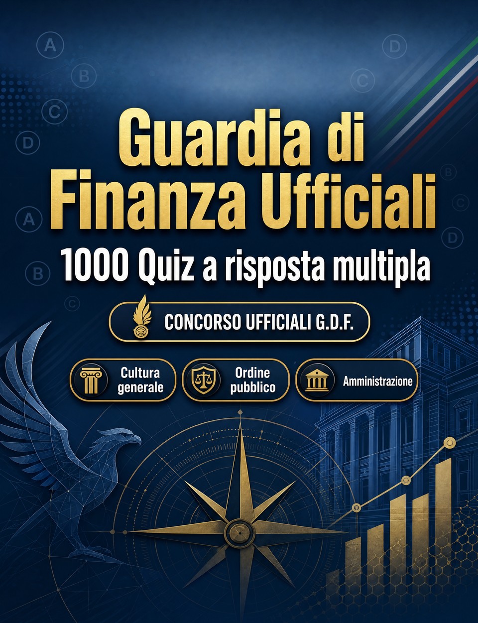 Guardia di Finanza Ufficiali 2026-2027 : 1000 Quiz a risposta multipla — Preparazione al concorso: QCM Sicurezza, Amministrazione, Etica, Reportistica, Procedure operative  con quiz commentati
