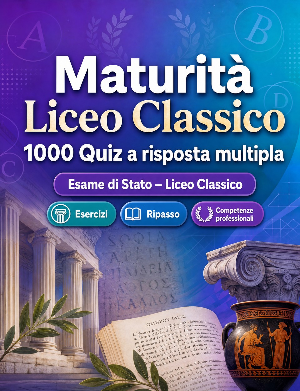 Maturità Liceo Classico 2026-2027 : 1000 Quiz a risposta multipla — Preparazione all'esame: QCM Esercizi, Ripasso, Competenze professionali, Casi pratici, Simulazioni  con quiz commentati