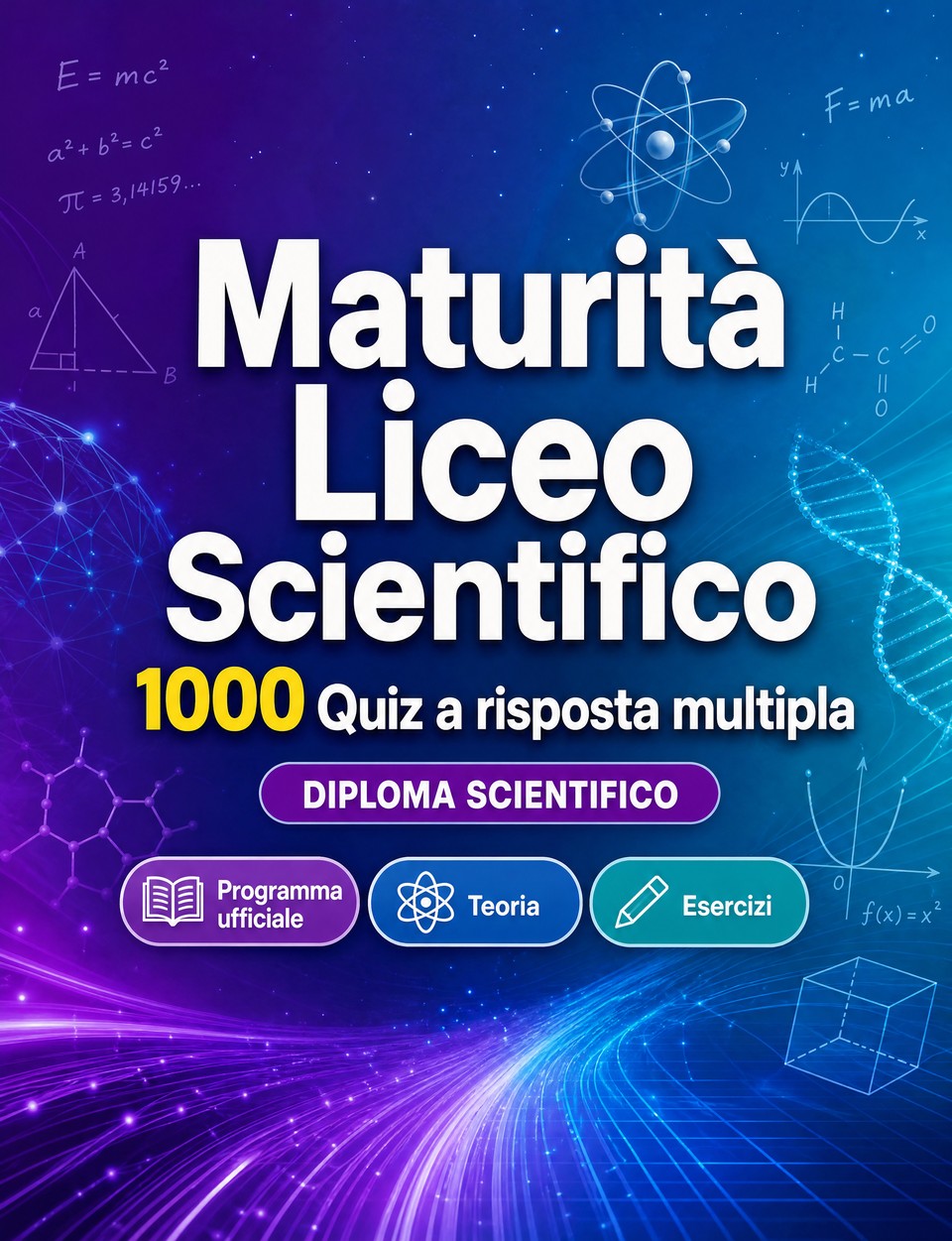 Maturità Liceo Scientifico 2026-2027 : 1000 Quiz a risposta multipla Maturità Liceo Scientifico 2026-2027 : 1000 Quiz a risposta multipla — Preparazione all'esame: QCM Programma ufficiale, Teoria, Esercizi, Ripasso, Competenze professionali con quiz commentati